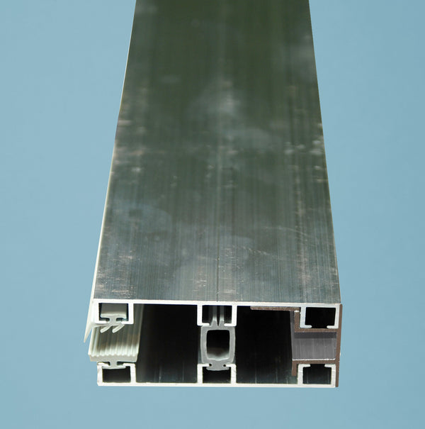 Alu-Glasprofilsystem Rand A6 (10mm VSG-Glas, 80mm) - Silber