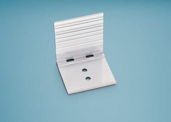 Abschluss-/Haltewinkel A1/A3 (für Schraub-/Thermoprofil) – Silber pressblank