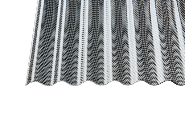 Acryl Profilplatte Wabe Sinus 76/18 3mm Graphit – 1045mm