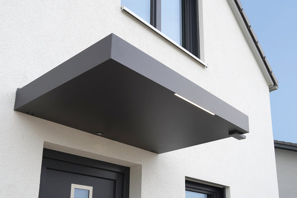 Haustürvordach Hamburg Extra aus Aluminium anthrazit