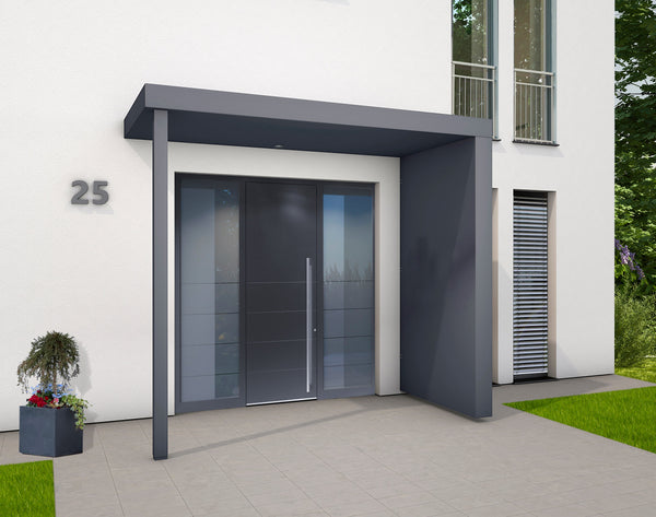 Haustürvordach Hamburg Extra XL – 125 cm Tiefe