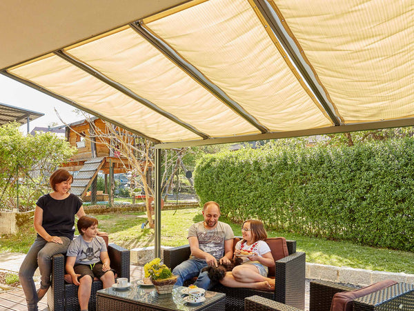Seilspann-Beschattung für Terrassendach