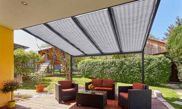 Seilspann-Beschattung Stofffarben für Terrassendach Standard