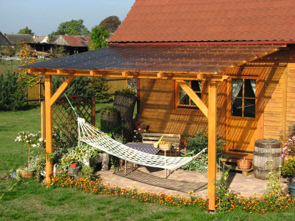 Terrassendach Standard mit Polycarbonat-Stegplatten
