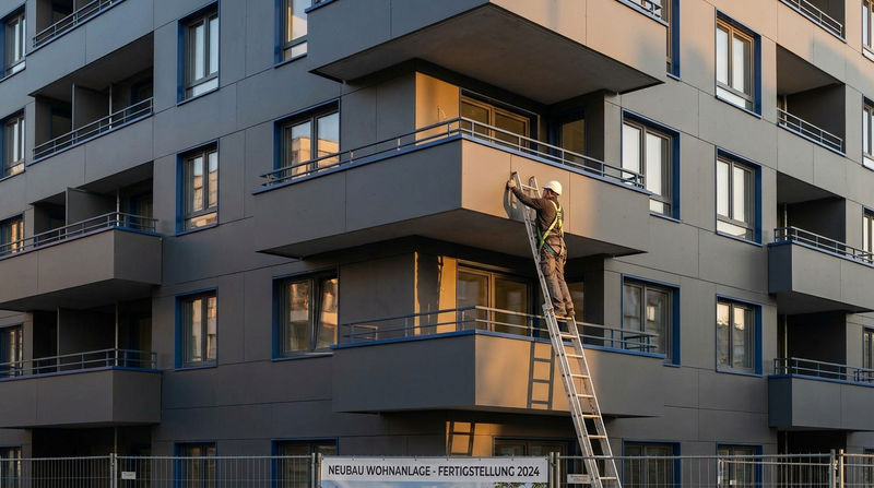 Modernes Wohngebäude mit HPL-Balkonverkleidung — BIWO Bauwelt