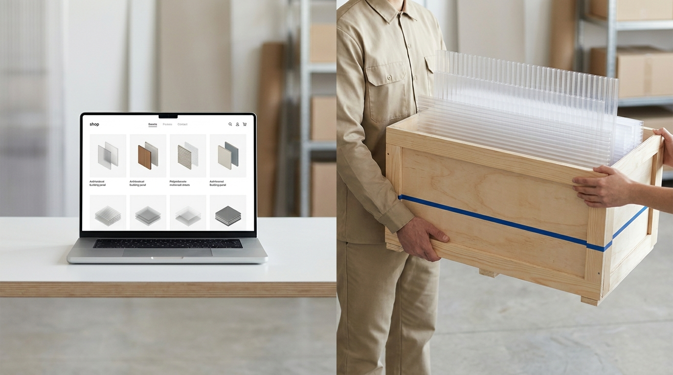 Online-Bestellung und Vor-Ort-Übergabe von Polycarbonat-Bauplatten — BIWO Bauwelt