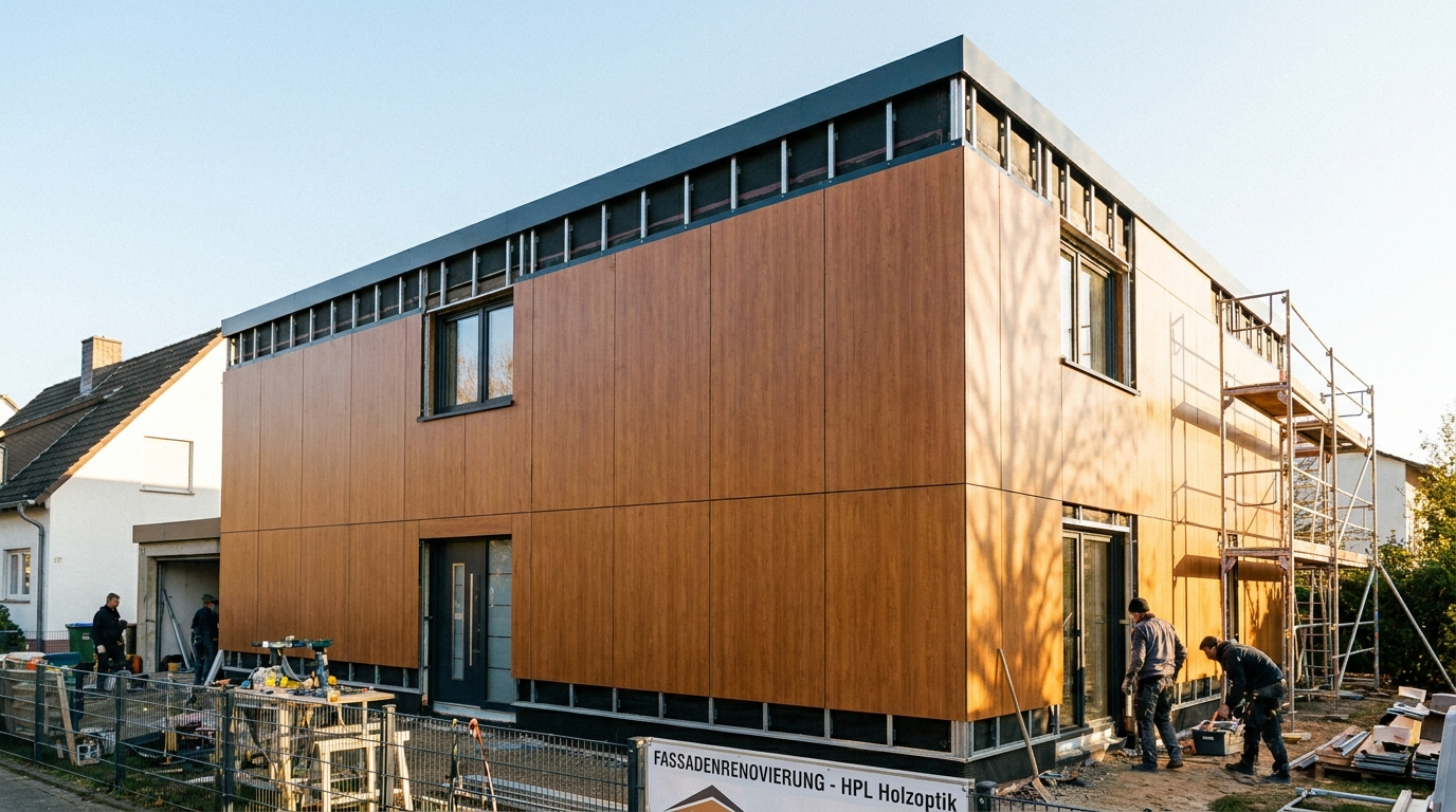 HPL-Fassade Nachruestung Sanierung - BIWO