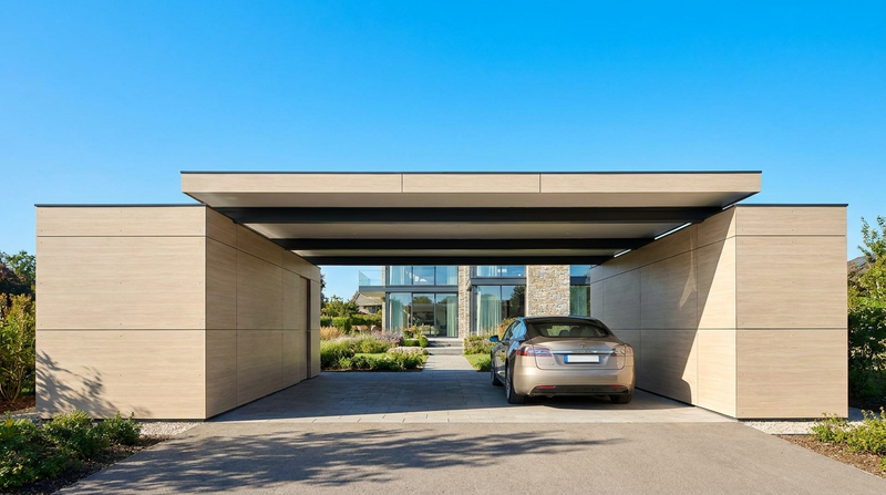 Carport seitlich verkleiden – Seitenwand aus Platten