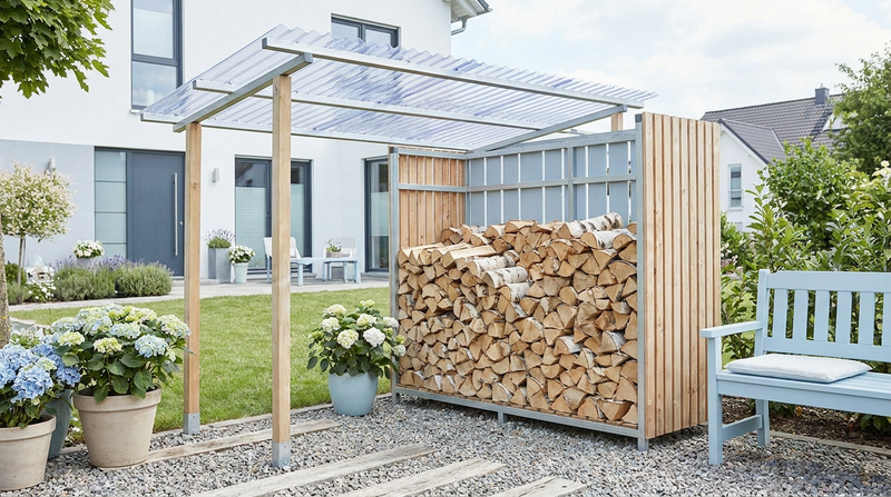Kaminholz-Unterstand & Holzlager überdachen: so bleibt dein Brennholz trocken