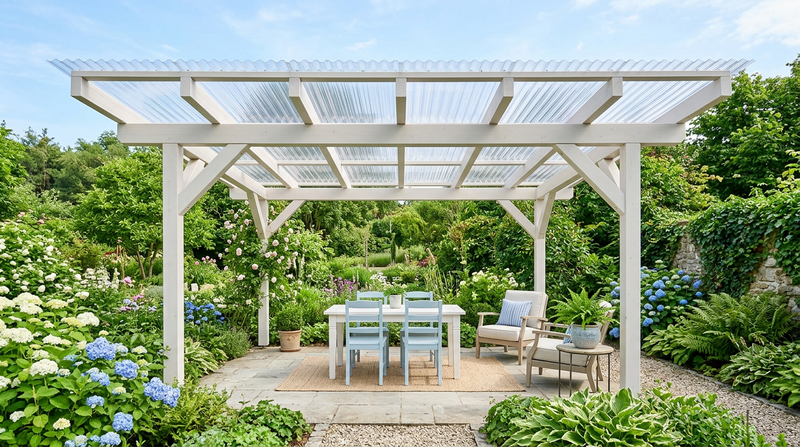 Gartenpavillon überdachen – Dach aus Well- oder Stegplatten