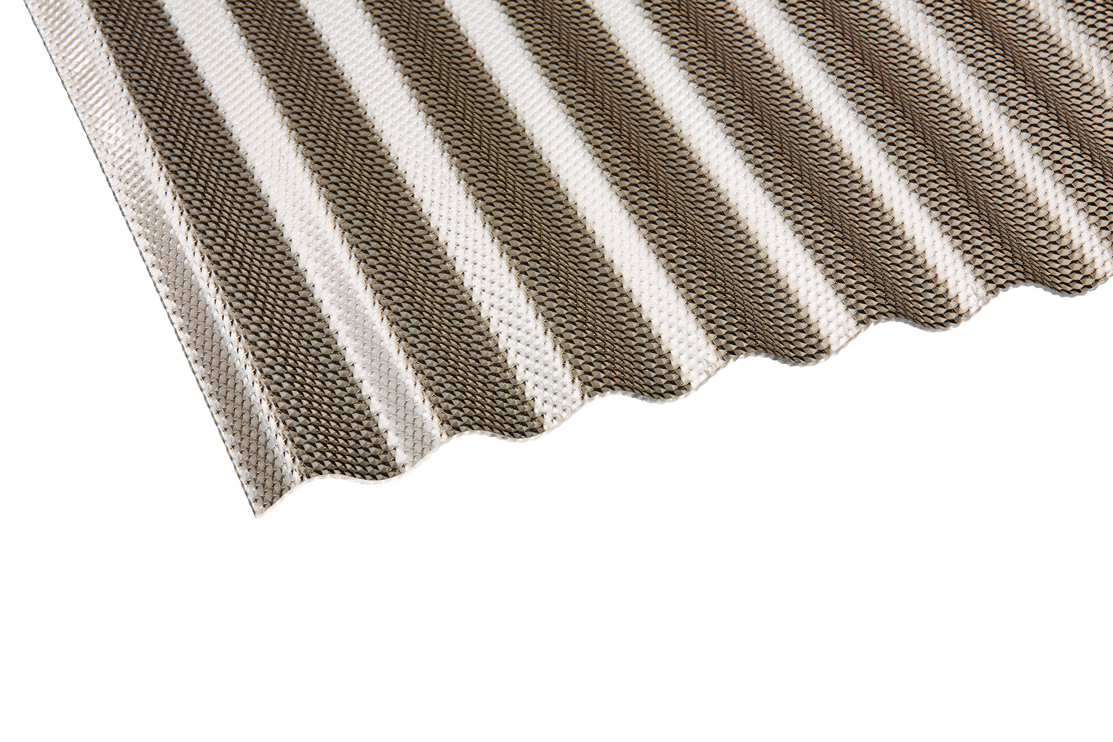 PC Profilplatten Wabe – 3mm, 1045mm Breite, Bronce