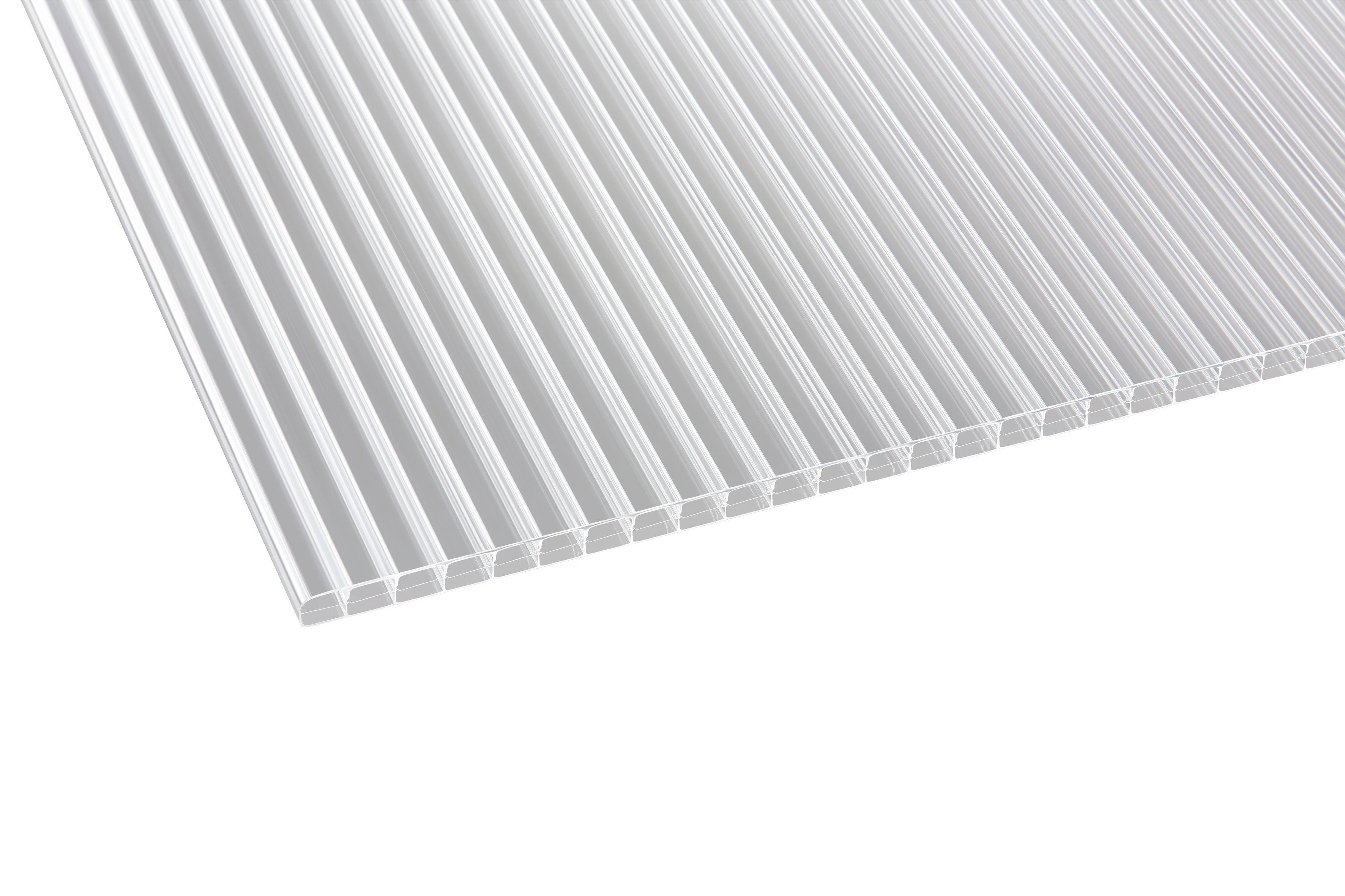 Stegplatte Polycarbonat klar 16 – 16mm, 2100mm Breite