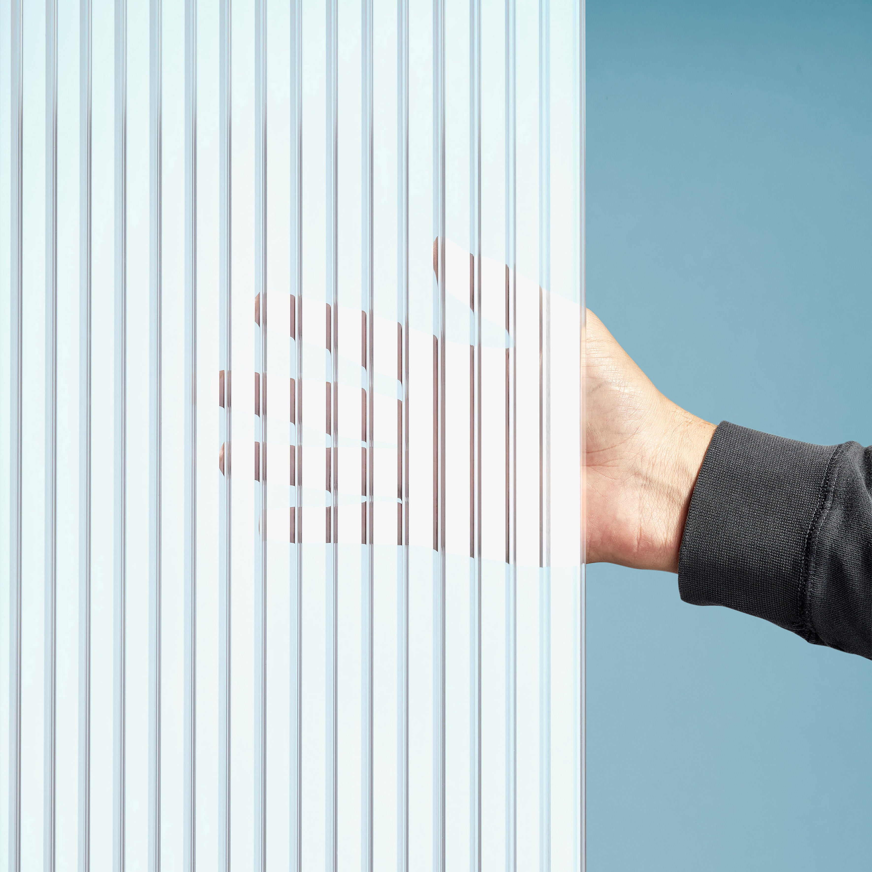 Stegplatte Polycarbonat thermo 25 – 25mm, 1200mm Breite, Klar