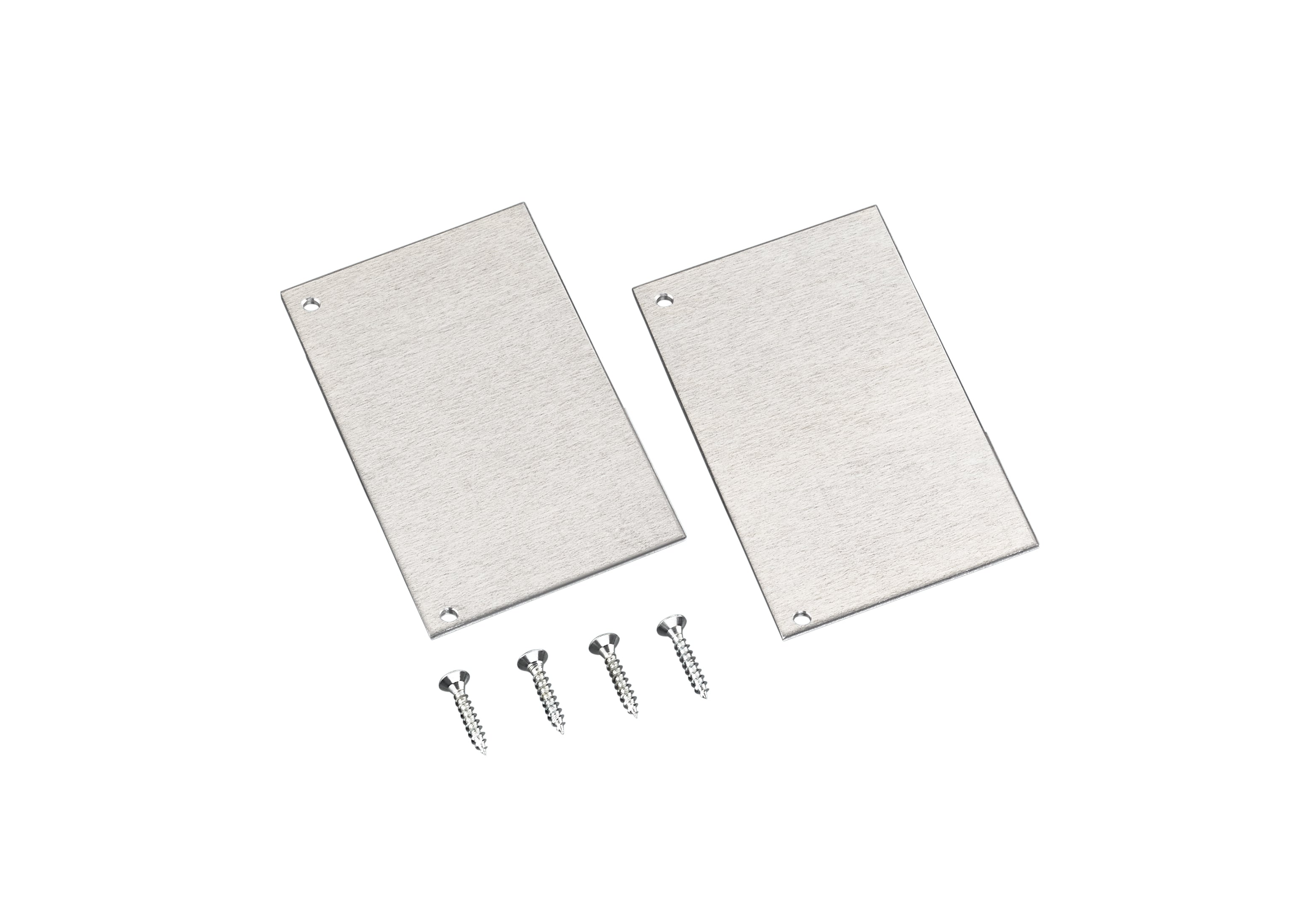 Seitenblenden SET für Regenrinne – 102mm Breite, Silber