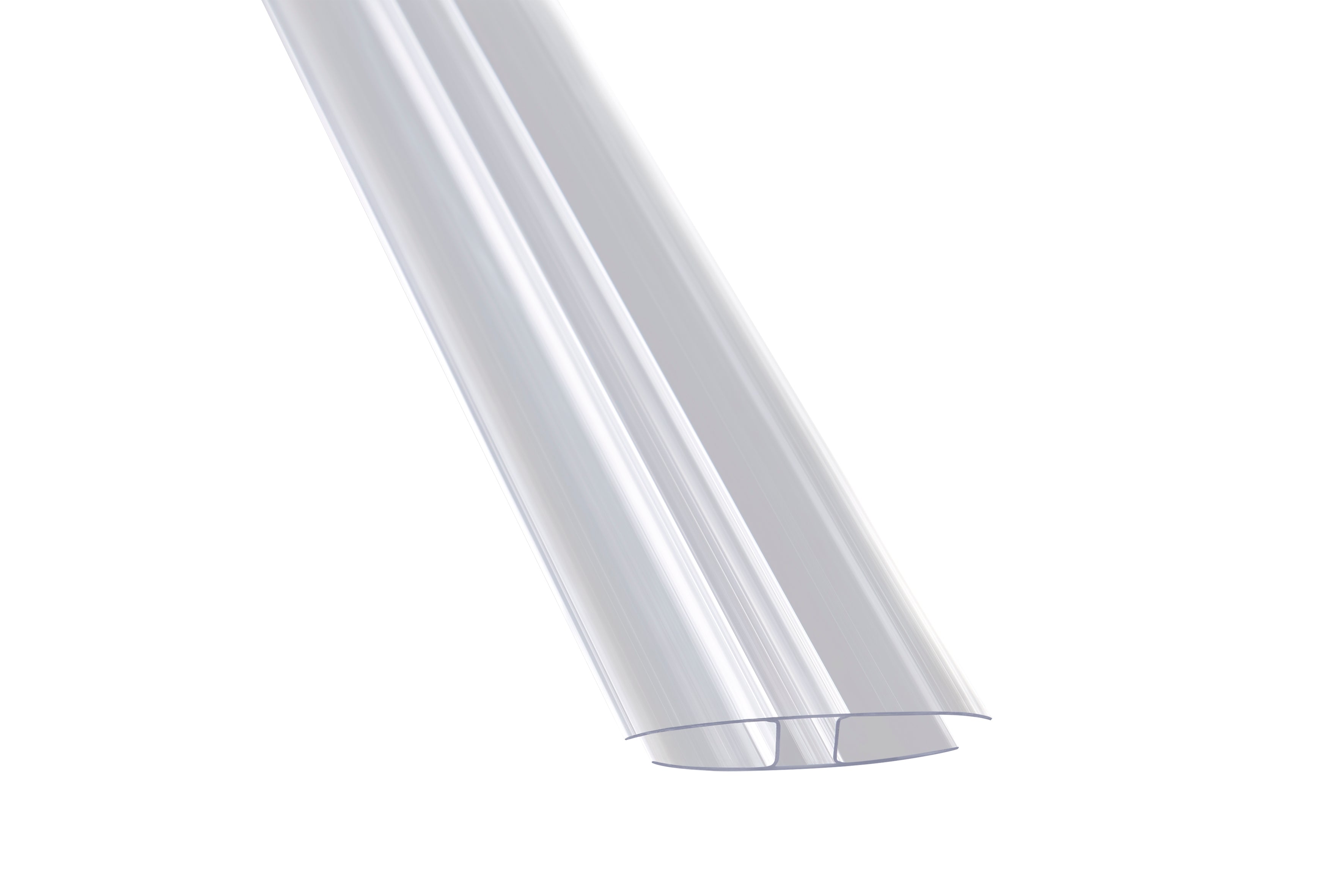 Polycarbonat H Profil 6mm – 71mm Breite, Transparent
