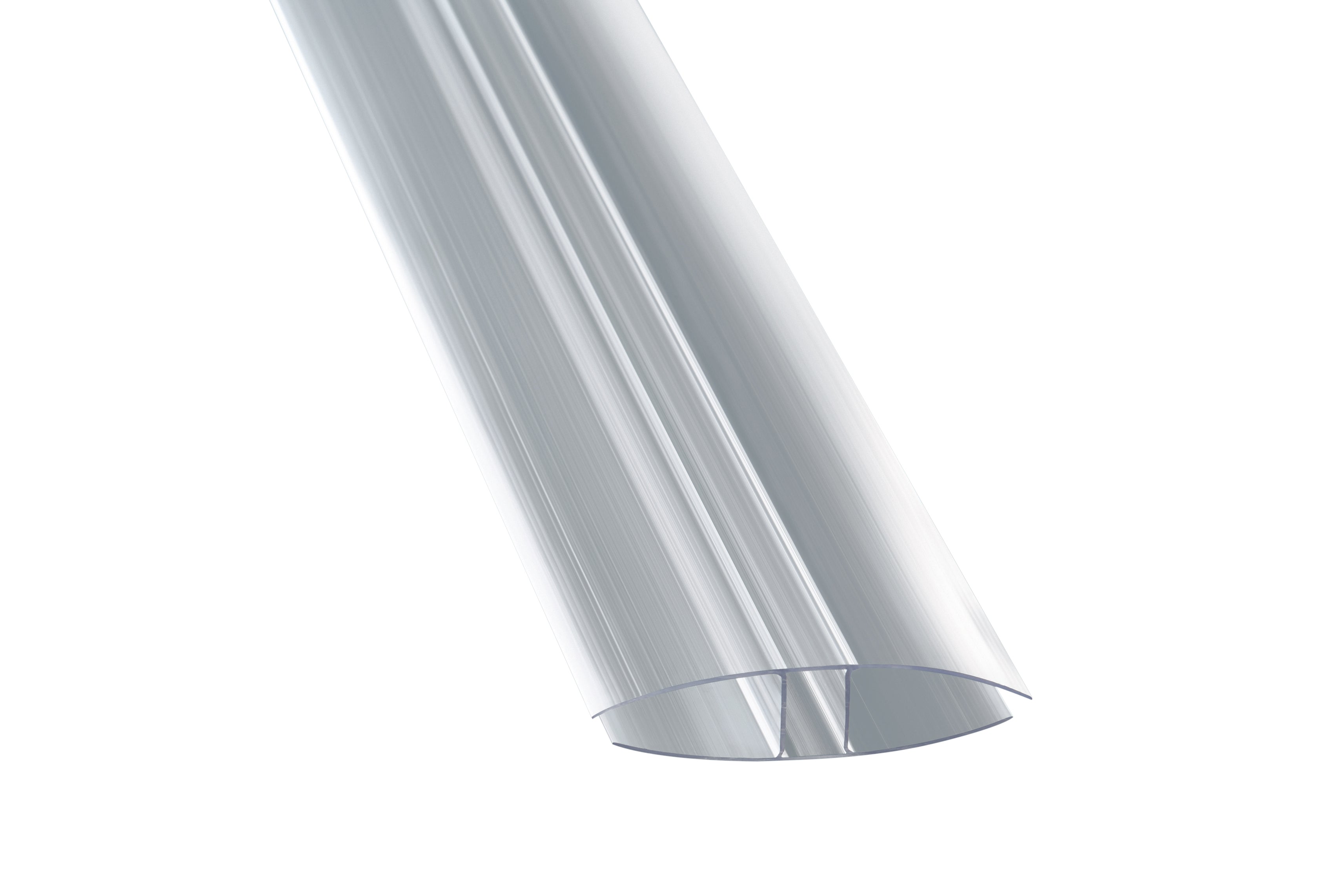Polycarbonat H Profil 16mm – 84mm Breite, Transparent
