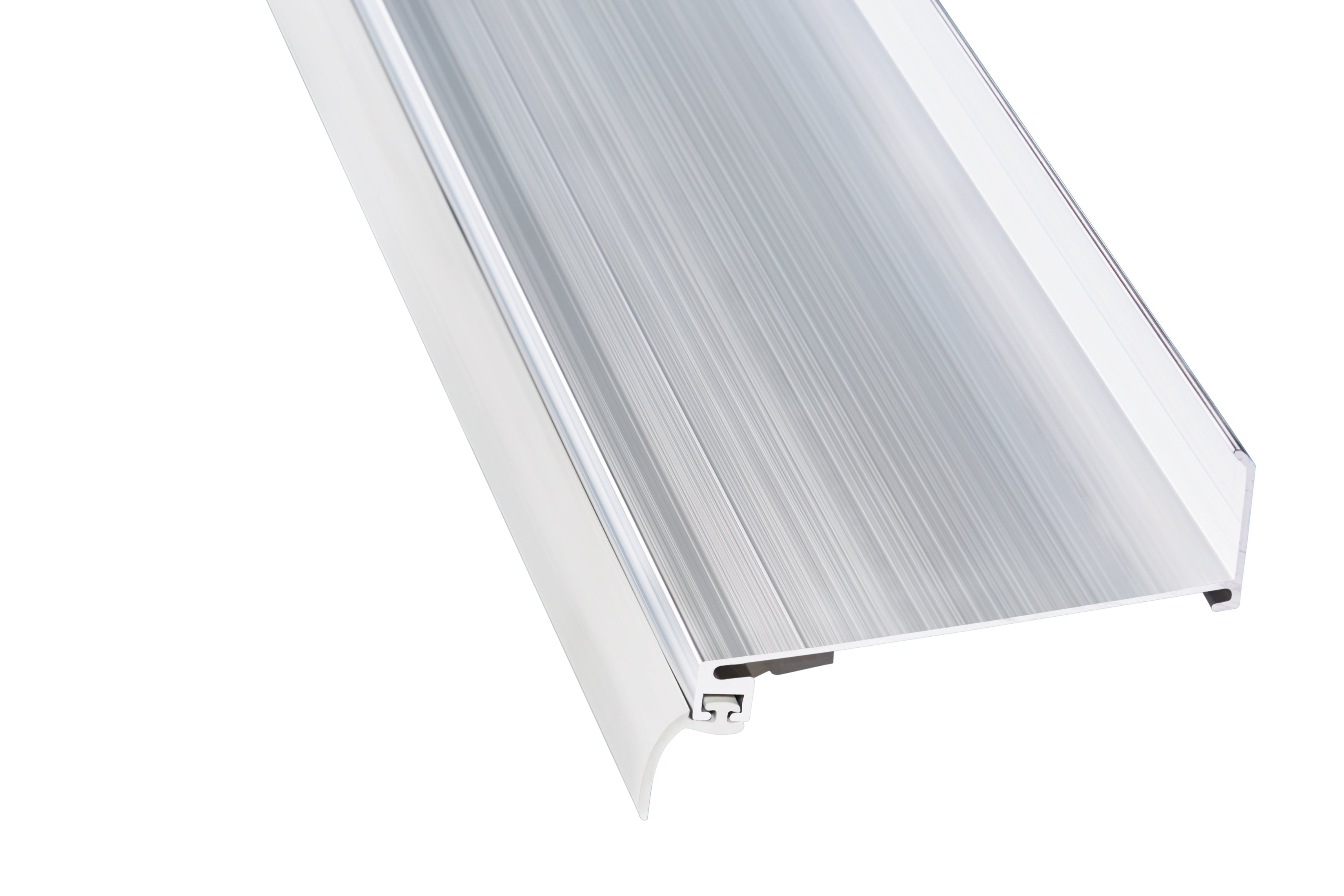 ALU Wandanschluss (Alu) – 115mm Breite, Silber