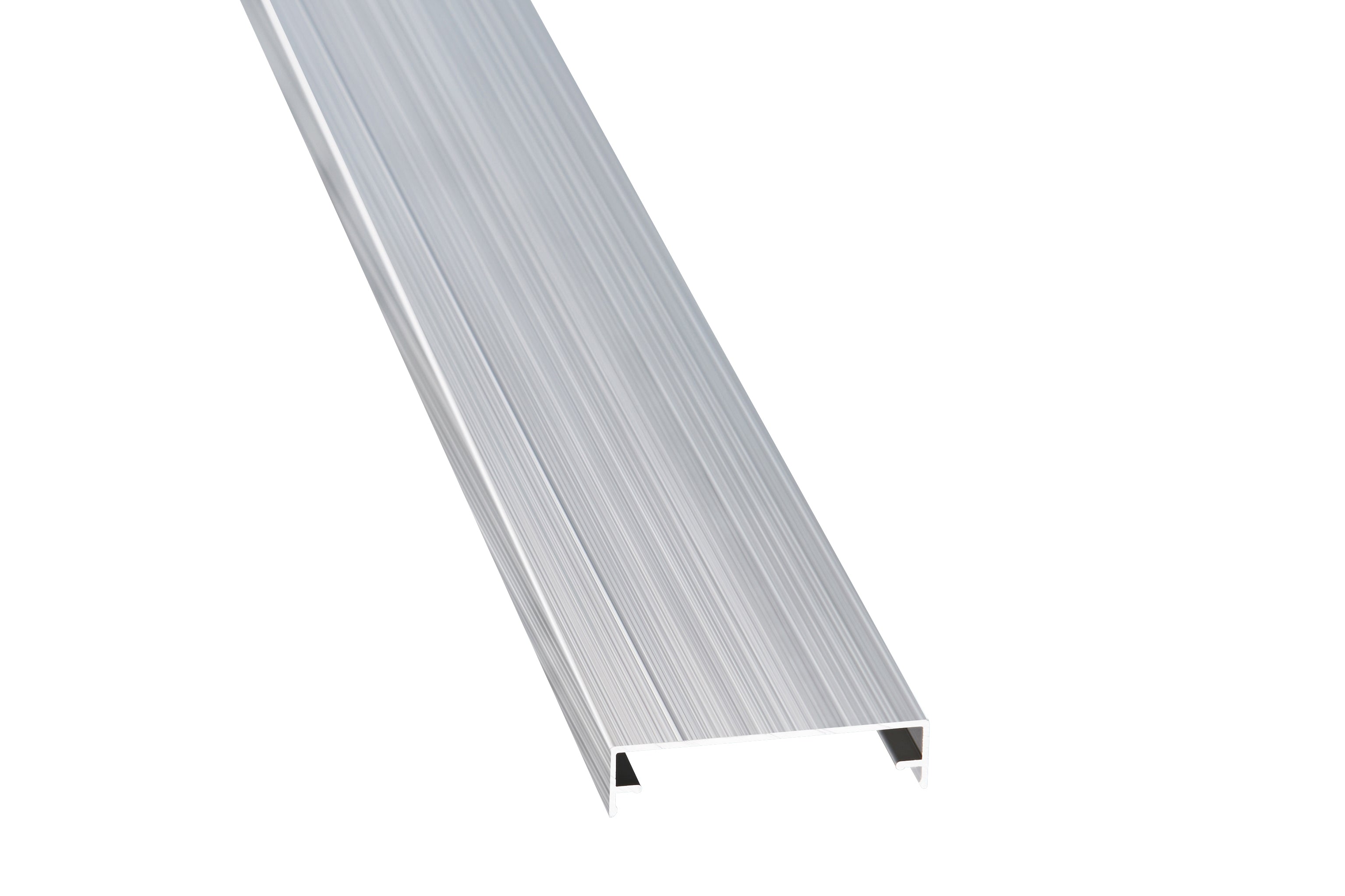 Alu Zierklemmdeckel – 60mm Breite, Silber