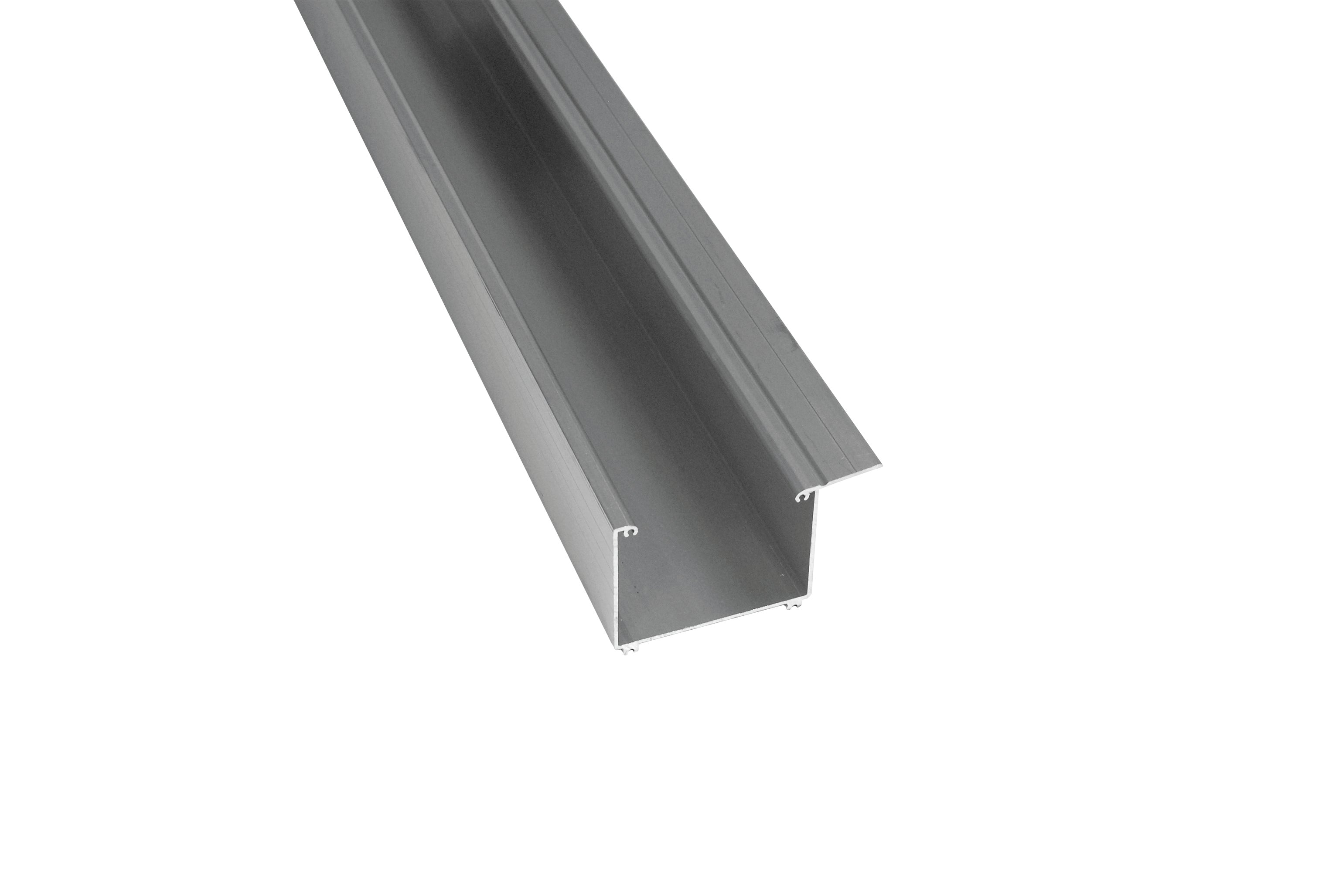 Alu Regenrinne – 90mm Breite, Silber