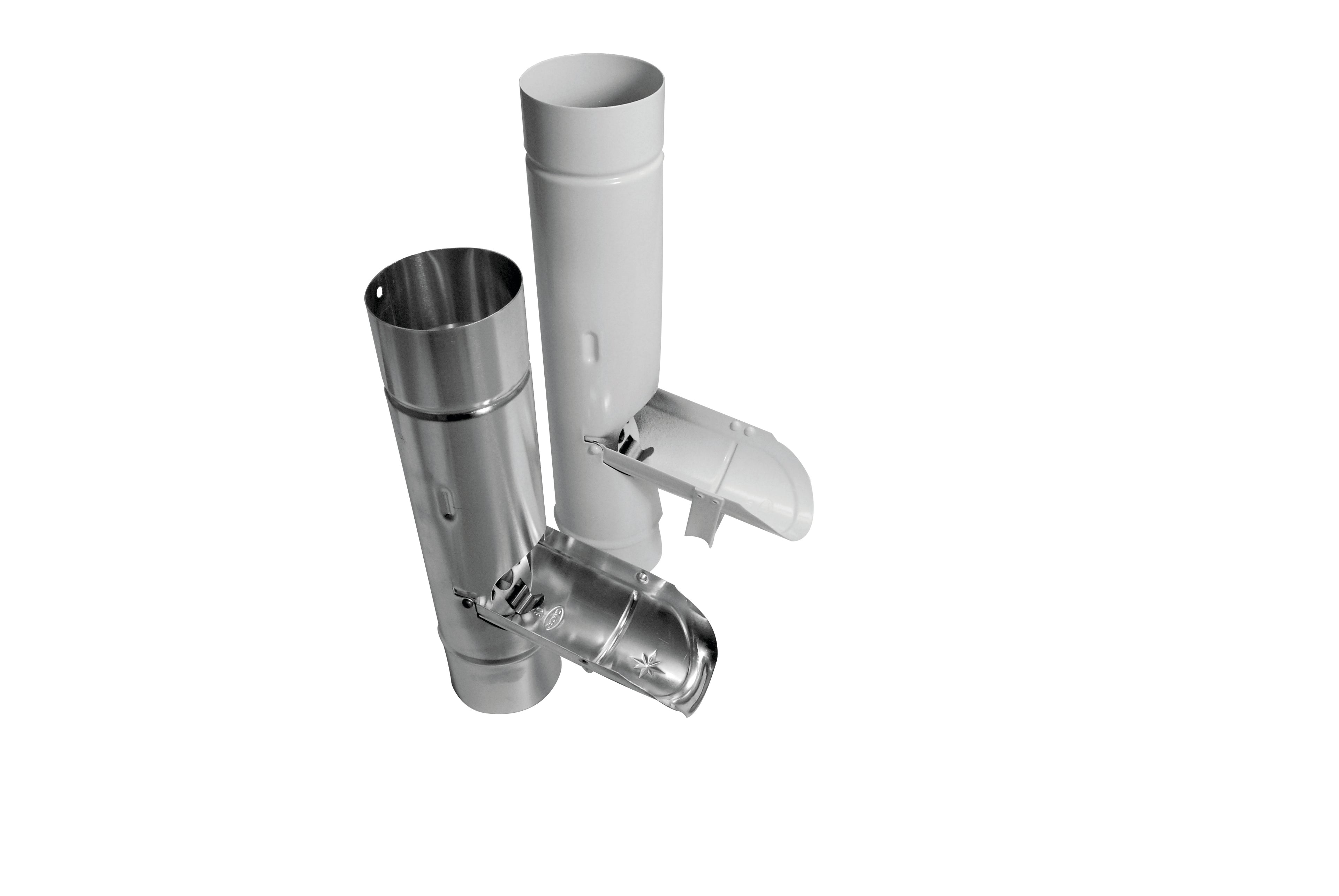 Alu Regenwasserklappe – 80mm Breite, Silber