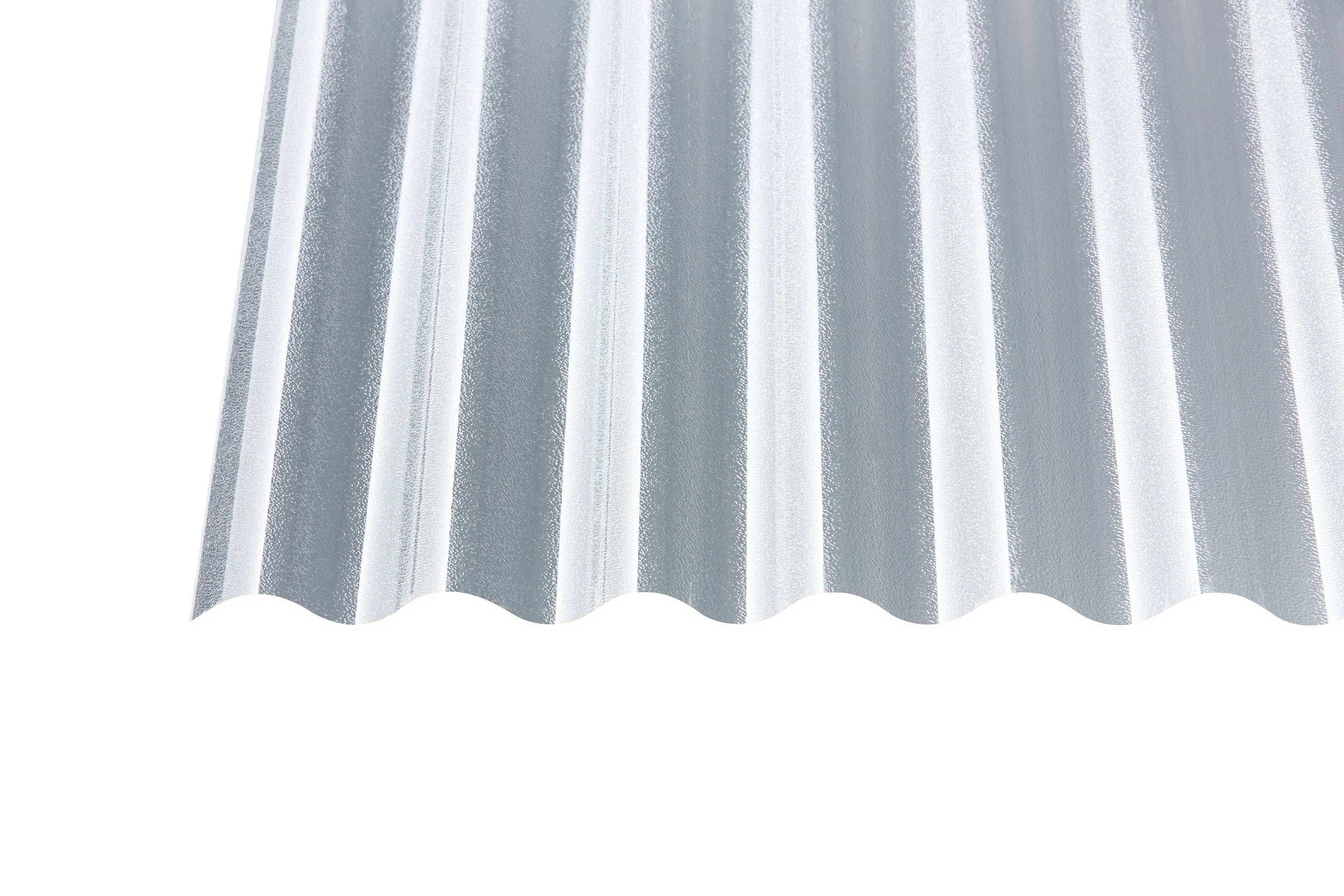 Acryl Profilplatten C-Struktur (gekräuselt) – 3mm, 1045mm Breite, Klar – Produktbild freigestellt