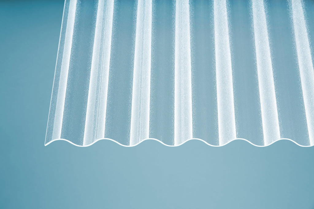 Acryl Profilplatten C-Struktur (gekräuselt) – 3mm, 1045mm Breite, Klar – Produktansicht 3