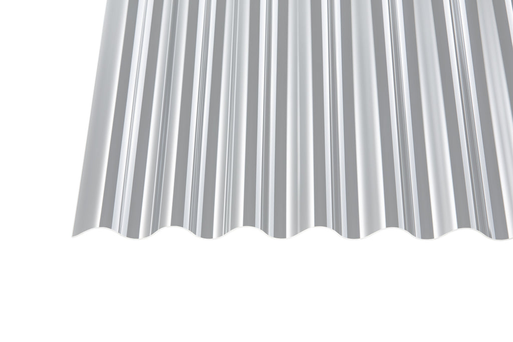 Acryl Profilplatten glatt – 2mm, 1045mm Breite, Klar – Produktbild freigestellt