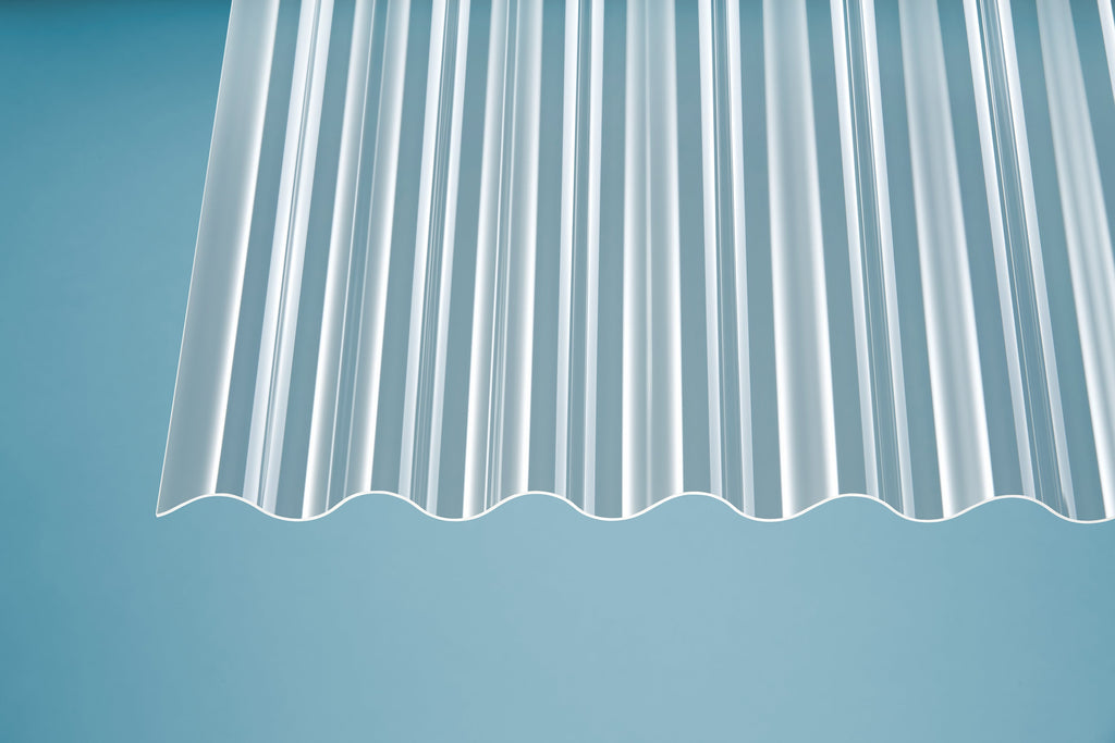 Acryl Profilplatten glatt – 2mm, 1045mm Breite, Klar – Produktansicht 3