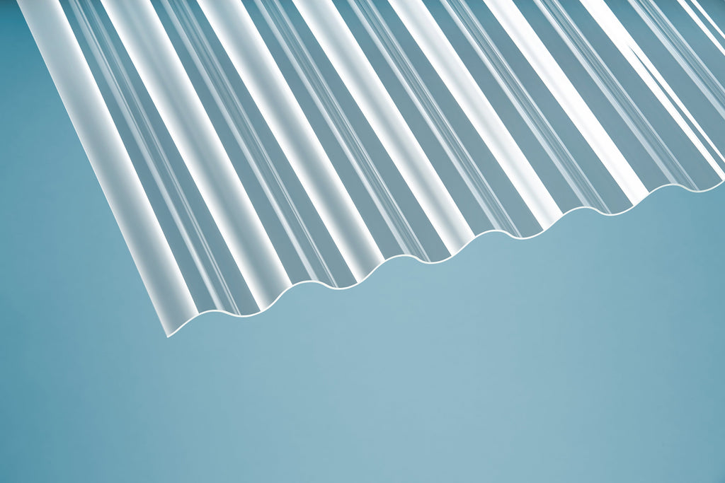 Acryl Profilplatten glatt – 2mm, 1045mm Breite, Klar – Produktansicht 4