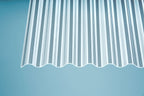 Acryl Profilplatte Glatt Sinus 76/18 3mm Klar – auf Carport montiert