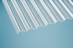 Acryl Profilplatte Glatt Sinus 76/18 3mm Klar – Montage auf Vordach