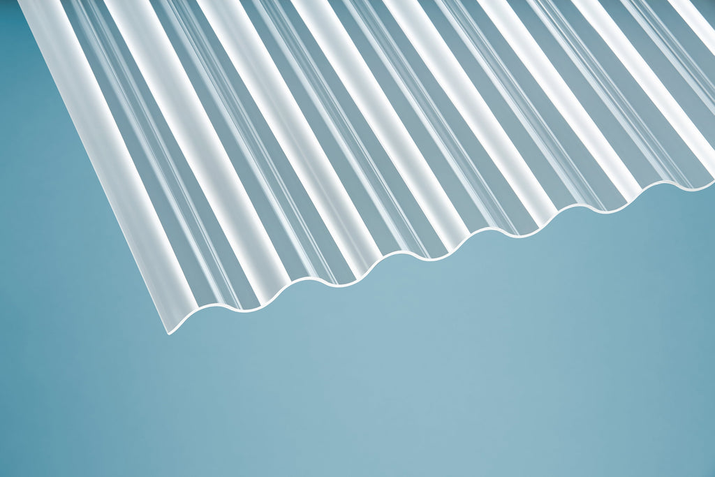 Acryl Profilplatten glatt – 3mm, 1045mm Breite, Klar – Produktansicht 4