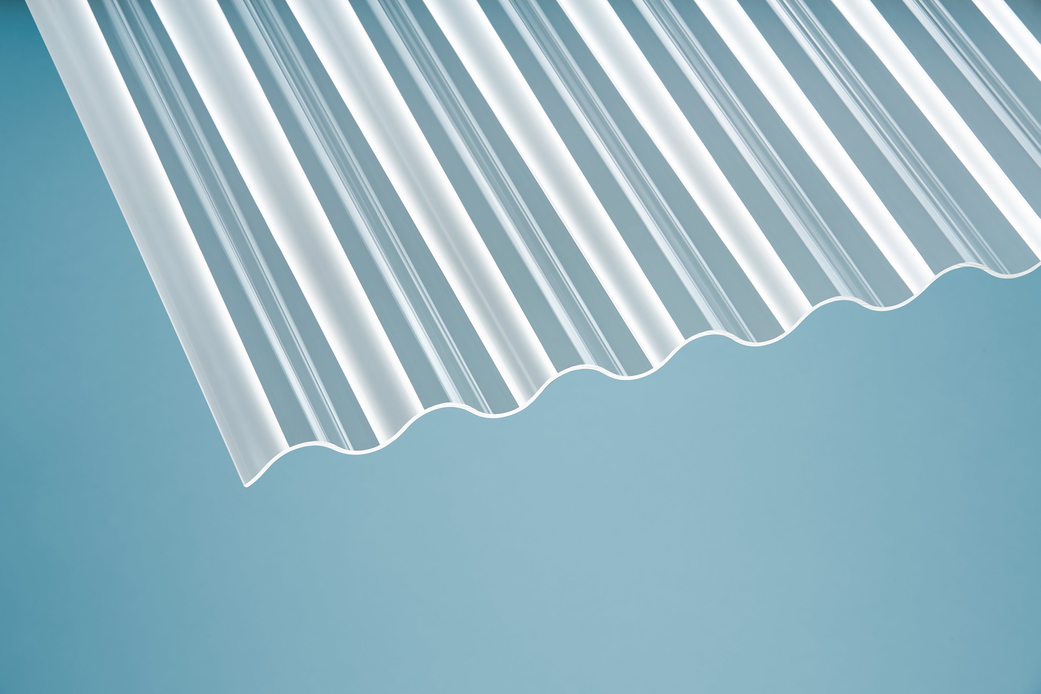 Acryl Profilplatten glatt – 3mm, 1045mm Breite, Klar – Produktansicht 4