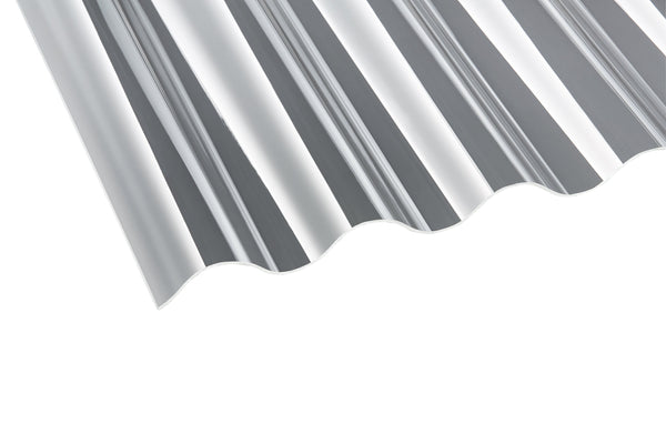 Acryl Profilplatten glatt P8 130/30 – 3mm, 1000mm Breite, Klar kaufen – Produktbild freigestellt