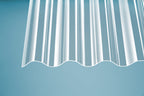 Acryl Profilplatte Glatt Sonderprofil 3mm Klar – auf Carport montiert
