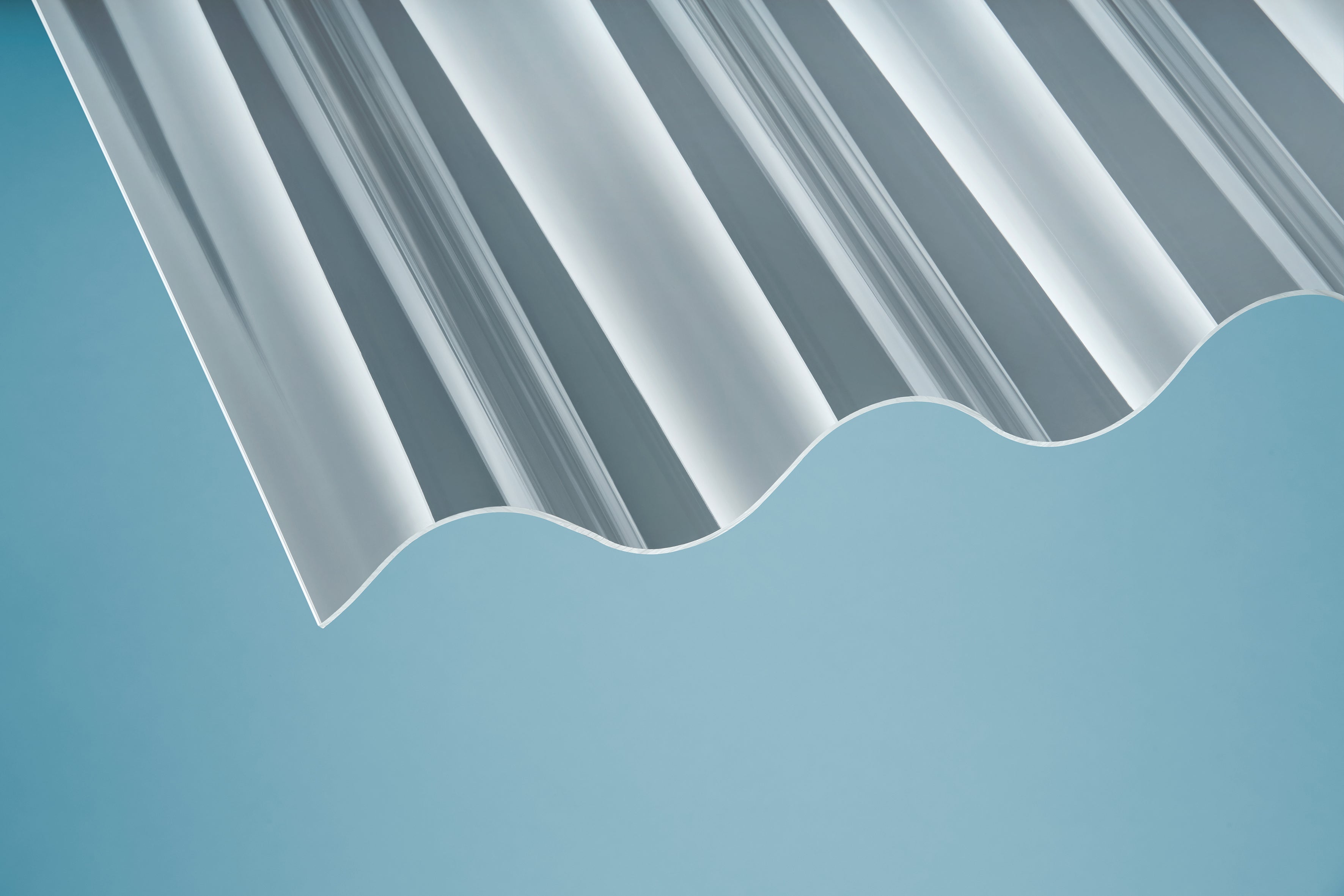 Acryl Profilplatten glatt PS 177/51 – 3mm, 920mm Breite, Klar – Produktansicht 4