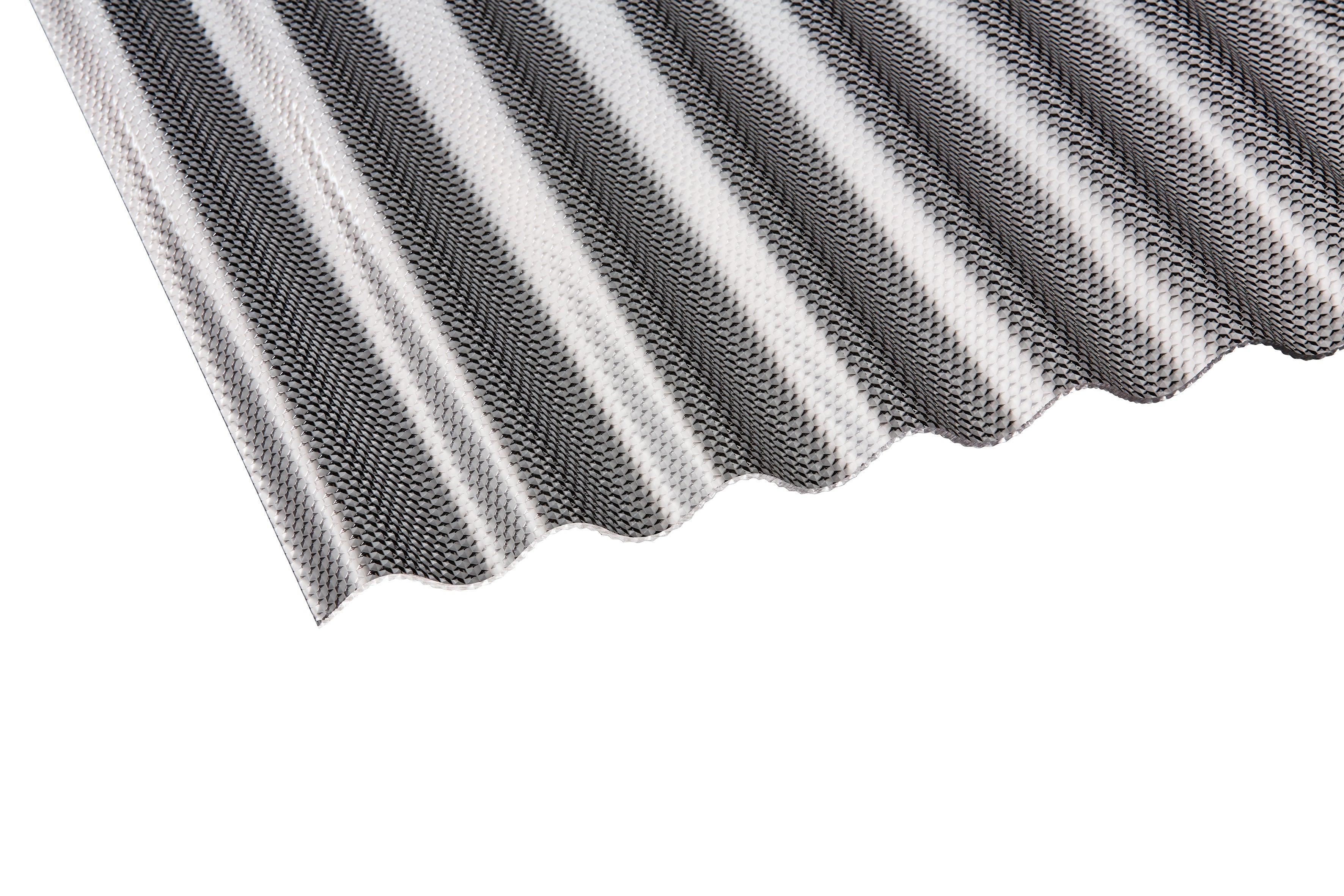Acryl Profilplatten Wabe – 3mm, 1045mm Breite, Graphit kaufen – Produktbild freigestellt