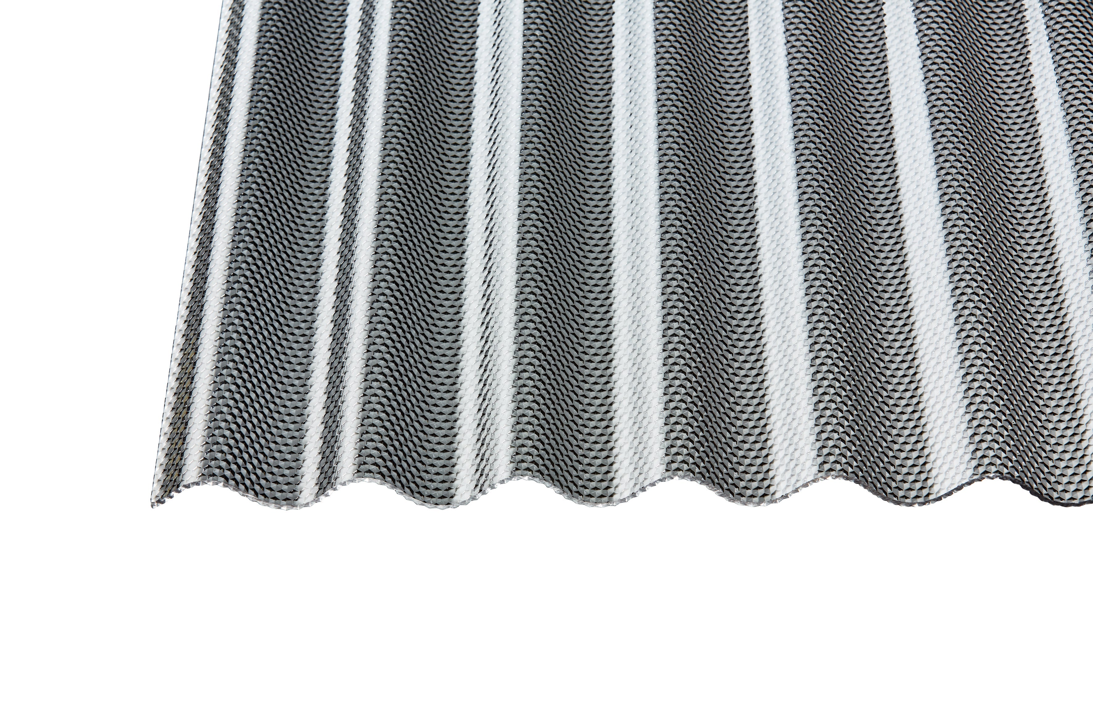 Acryl Profilplatten Wabe – 3mm, 1045mm Breite, Graphit – Produktbild freigestellt