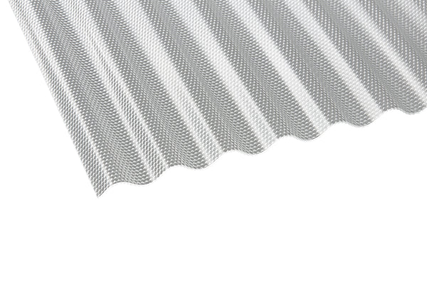 Acryl Profilplatte Wabe Sinus 76/18 3mm Klar – 1045mm
