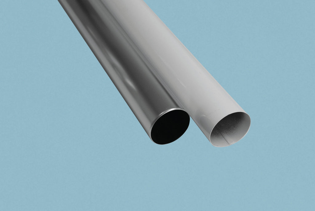 Alu Fallrohr – 80mm Breite, Silber kaufen – Produktbild freigestellt