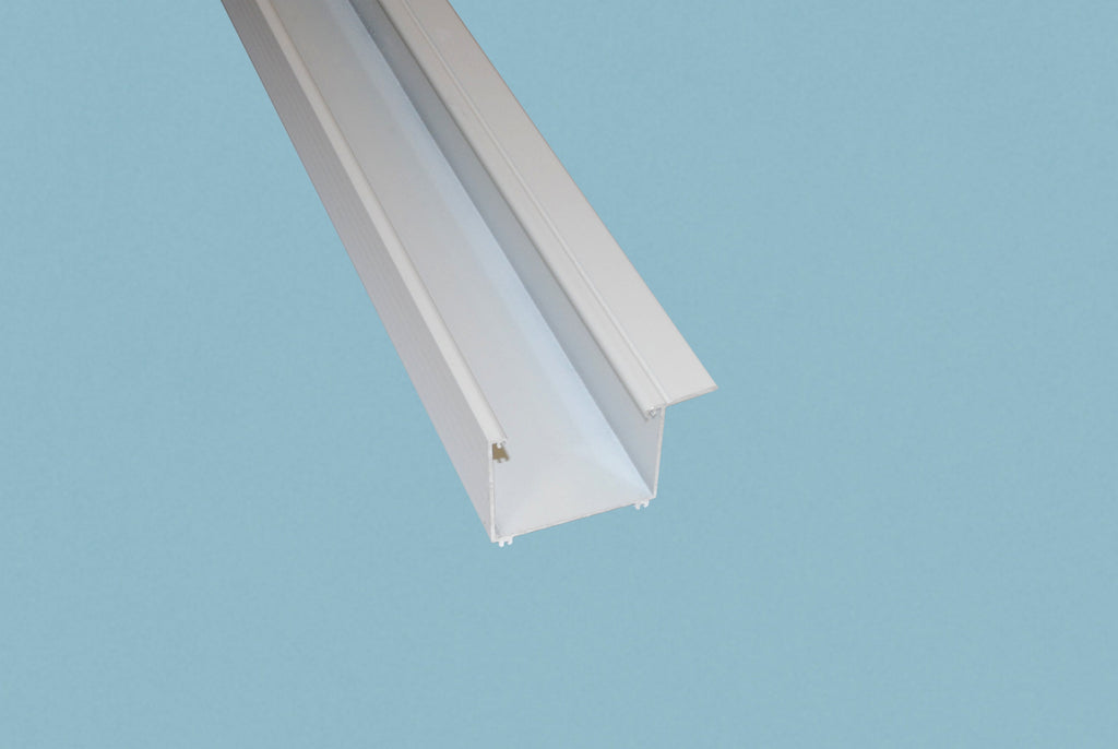 Alu Regenrinne – 90mm Breite, Weiß – Produktansicht
