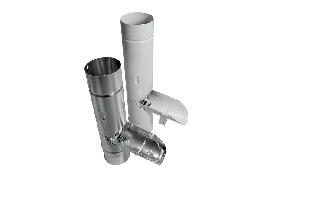 Alu Regenwasserklappe – 80mm Breite, Weiß – Produktbild freigestellt 2