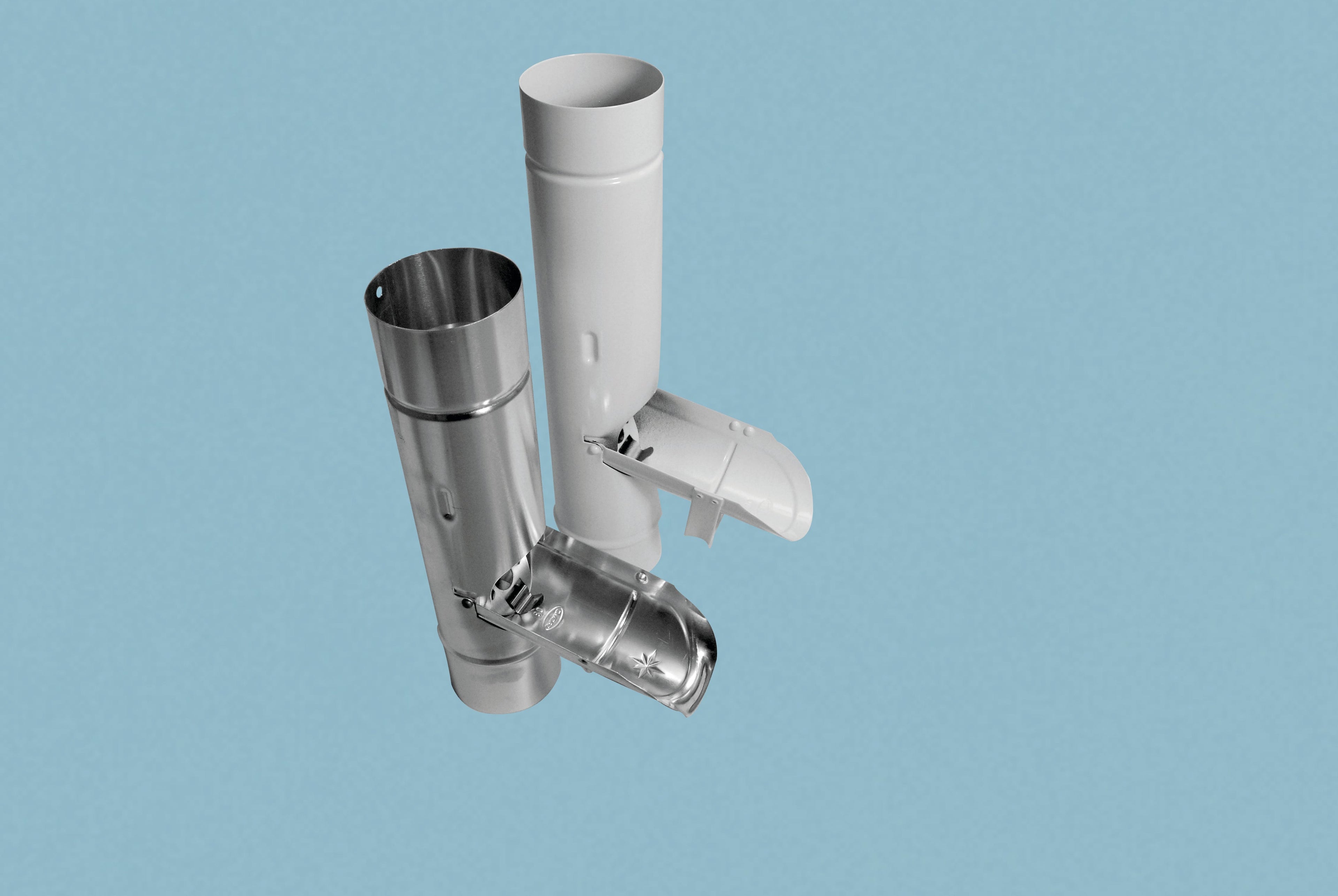 Alu Regenwasserklappe – 80mm Breite, Silber – Produktansicht 3