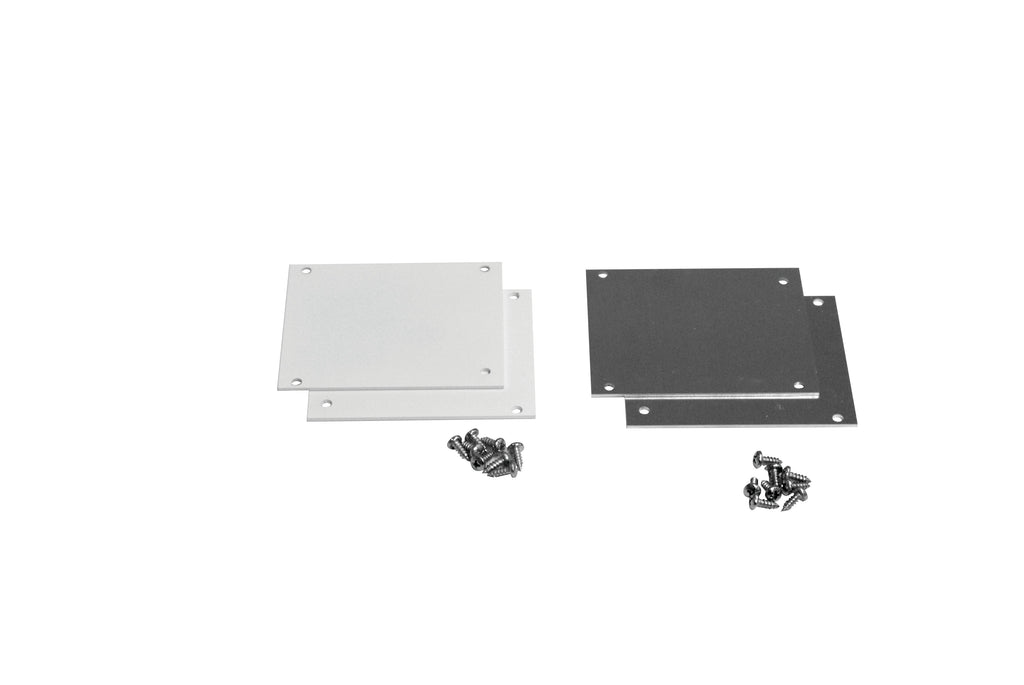 Alu Rinnenendkappen SET – Silber – Produktbild freigestellt