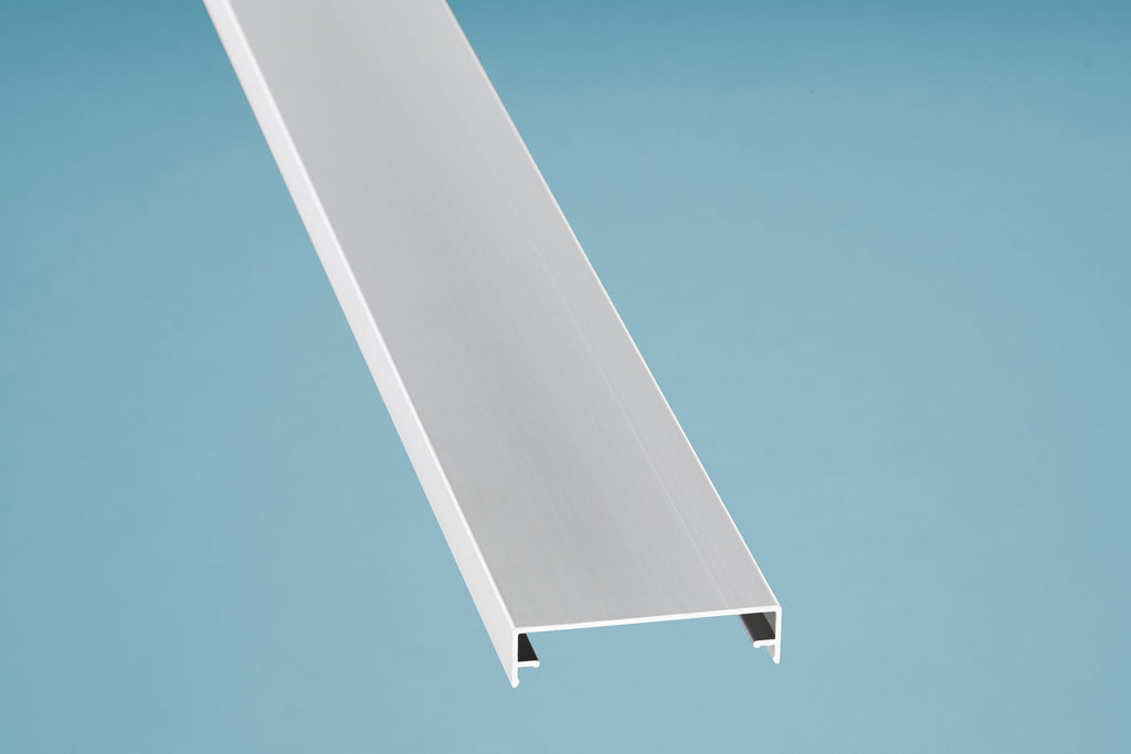 Alu Zierklemmdeckel – 60mm Breite, Silber – Produktansicht 2