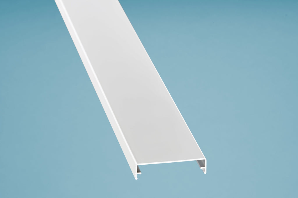 Alu Zierklemmdeckel – 60mm Breite, Weiß – Produktansicht 3
