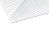 Stegplatte Polycarbonat Gestreift 16 "Zebrastyle" – Weiß / kar – 16mm, 980mm Breite, Klar / weiß kaufen – Produktbild freigestellt