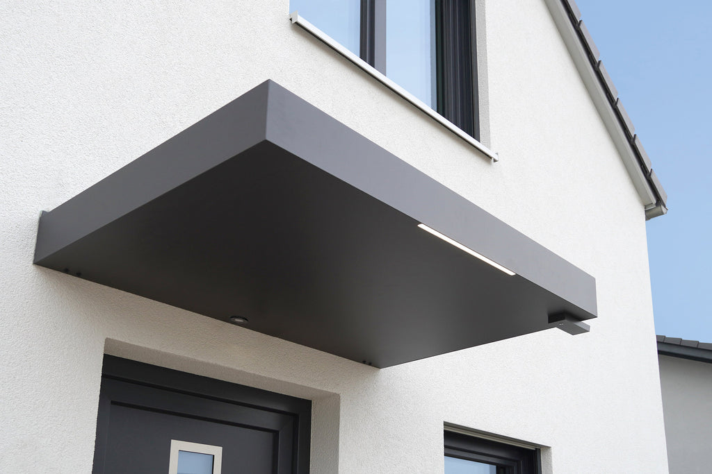 Haustürvordach Hamburg Extra aus Aluminium anthrazit