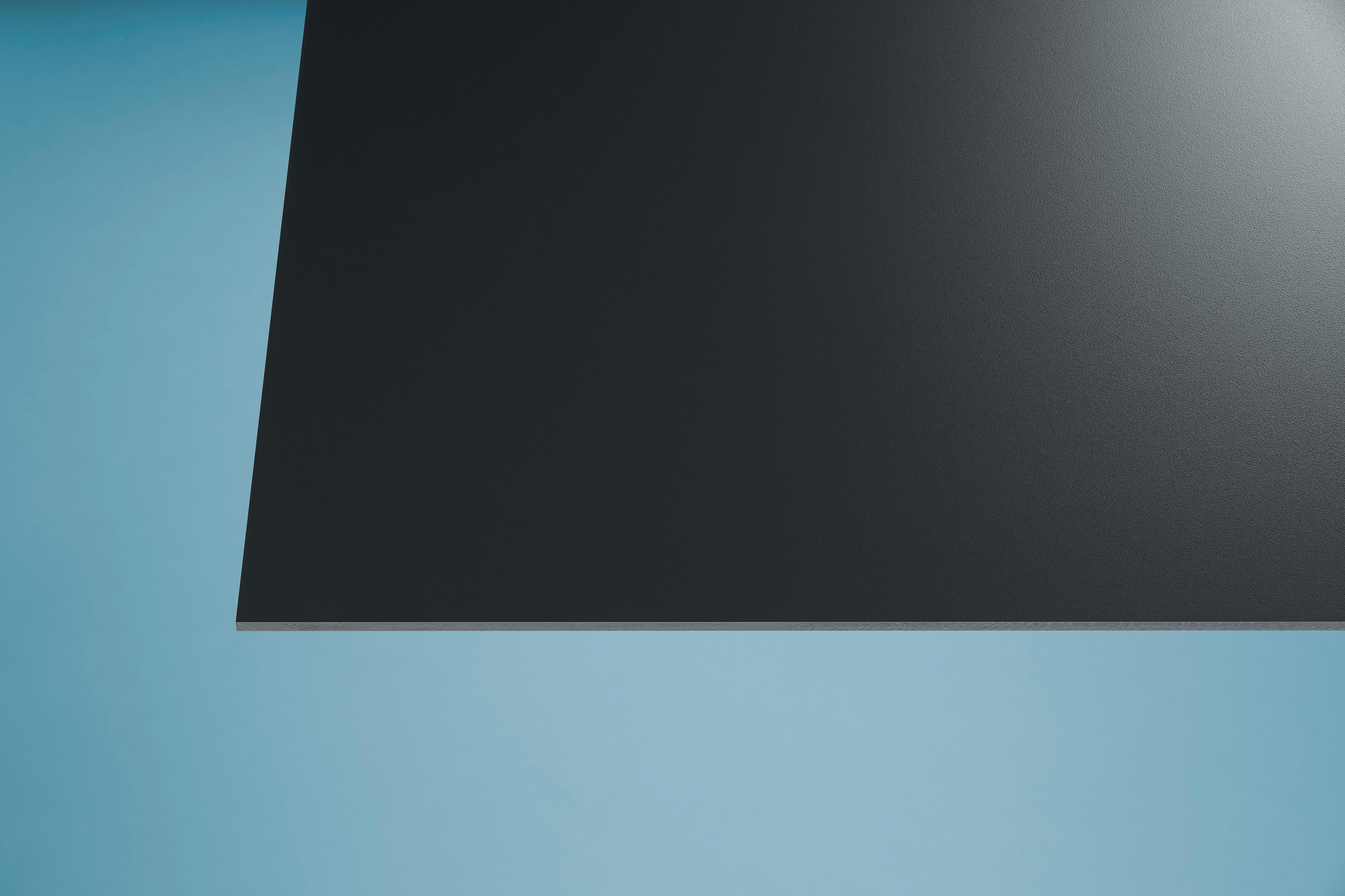 HPL – Fassaden – Schichtstoffplatte schwarzgrau – 6mm, 1300mm Breite – Produktfoto 4