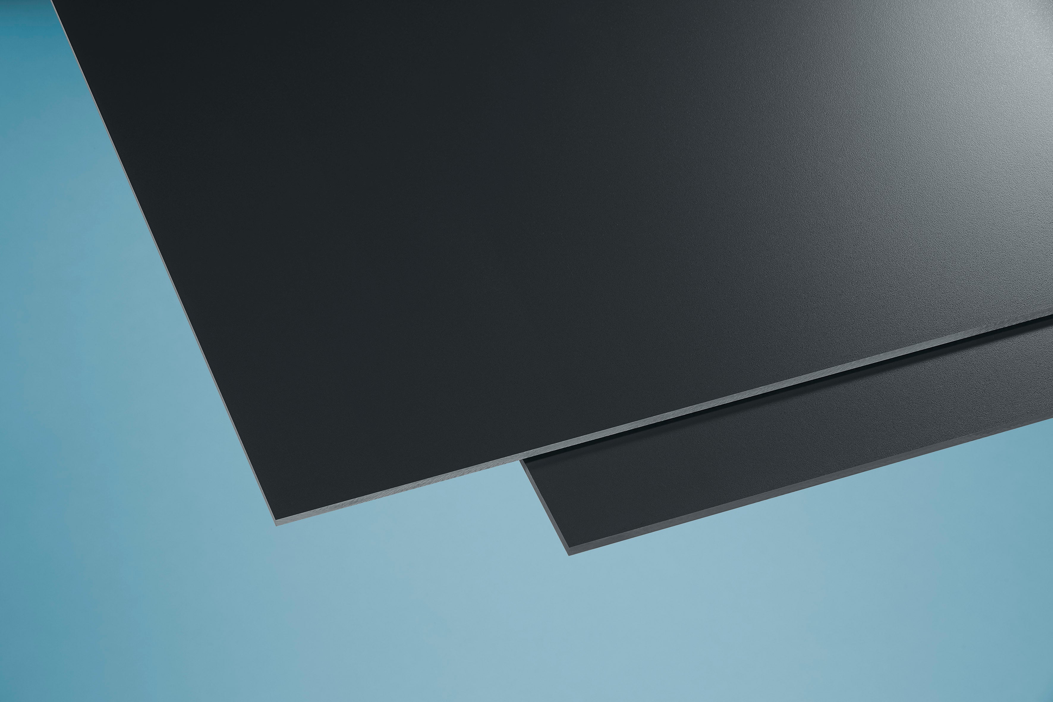 HPL – Fassaden – Schichtstoffplatte schwarzgrau – 6mm, 1300mm Breite – Produktfoto 5